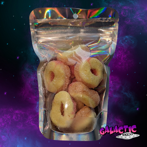 Freeze Dried Peach Rings - 2 oz - Galactic Snacks BuySnacksOnline.com