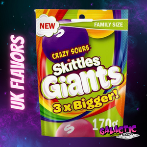 
            
                Load image into Gallery viewer, Skittles Giants Crazy Sours - 141g (United Kingdom) - Galactic Snacks BuySnacksOnline.com
            
        