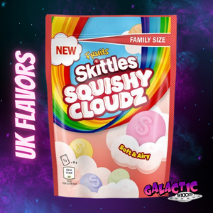 Skittles Squishy Cloudz - 94g (United Kingdom) - Galactic Snacks BuySnacksOnline.com