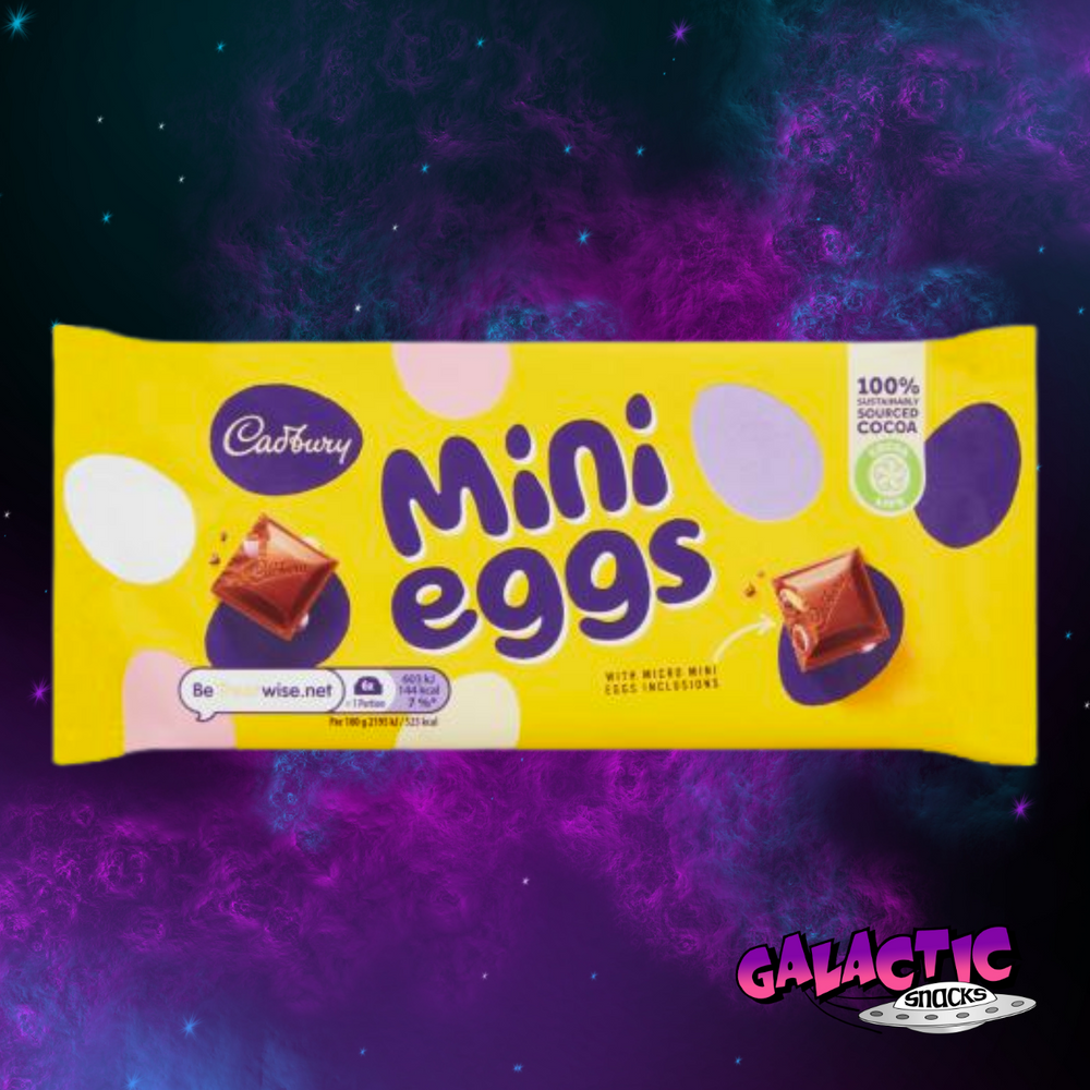 Cadbury Mini Eggs Chocolate Bar 110g (United Kingdom) - Galactic Snacks BuySnacksOnline.com