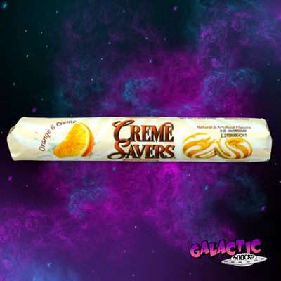 Creme Savers Orange & Creme Roll - 50g - Galactic Snacks BuySnacksOnline.com