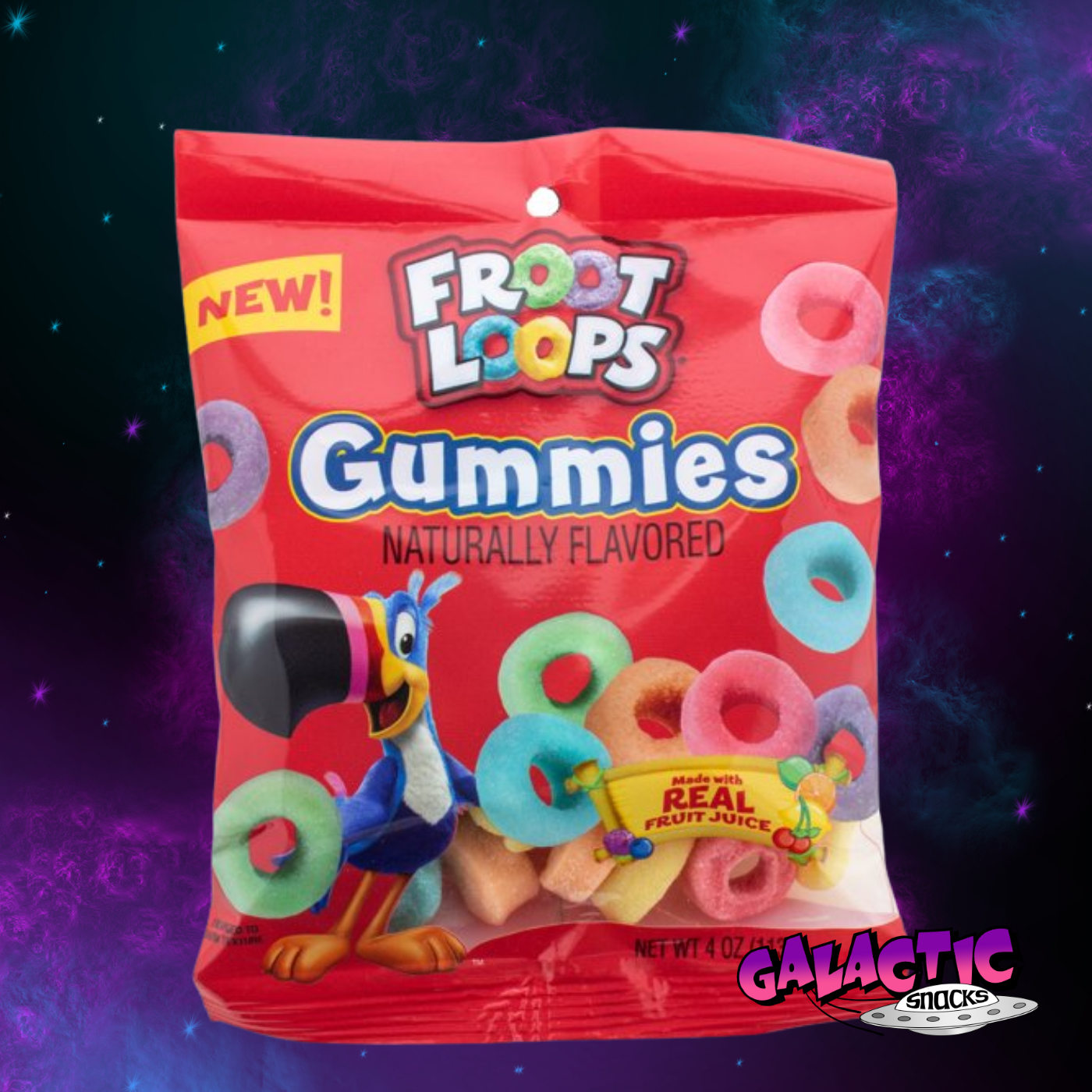 Froot Loops Gummies - 4 oz - Galactic Snacks BuySnacksOnline.com