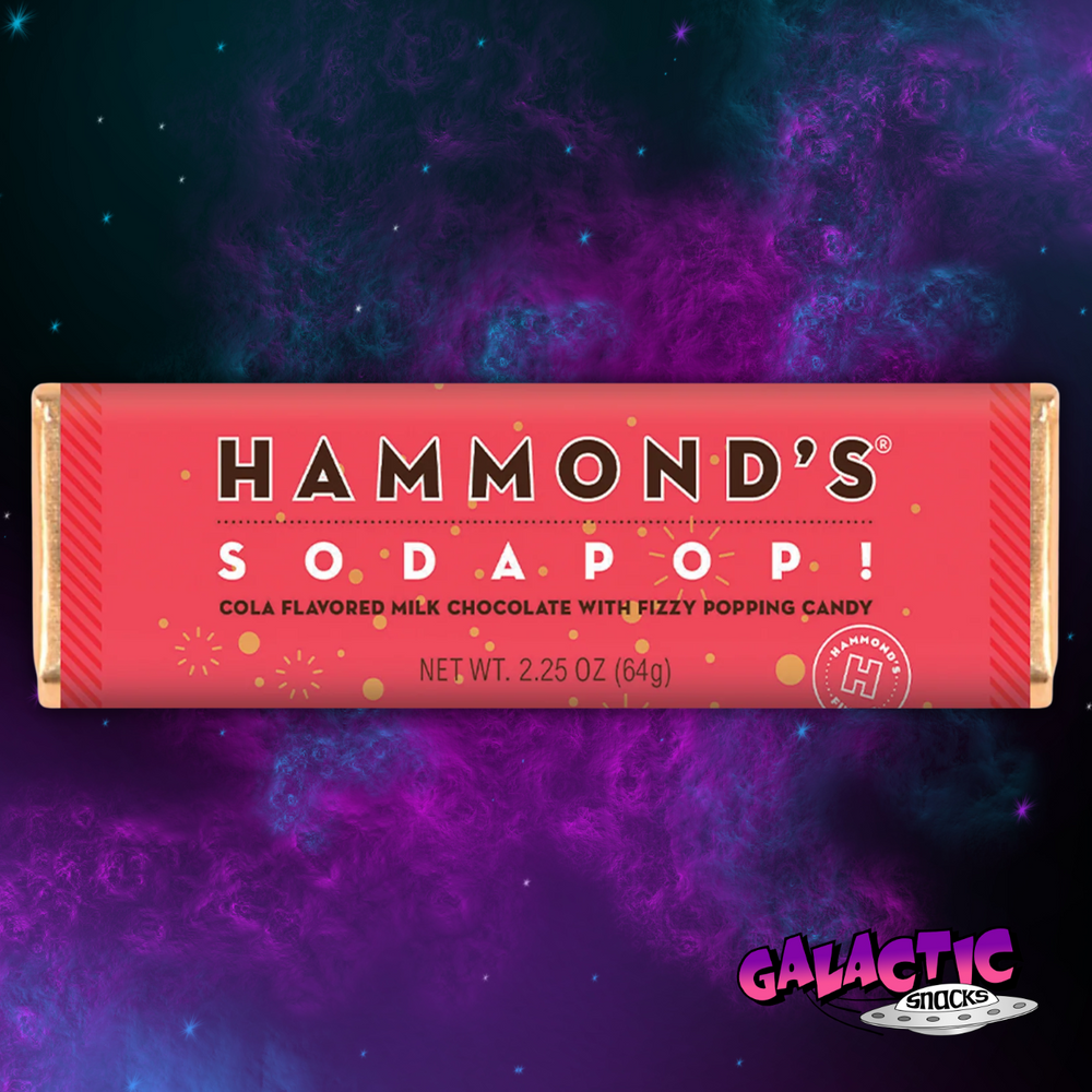 
            
                Load image into Gallery viewer, Hammond&amp;#39;s Soda Pop Chocolate Bar - 2.25 oz - Galactic Snacks BuySnacksOnline.com
            
        
