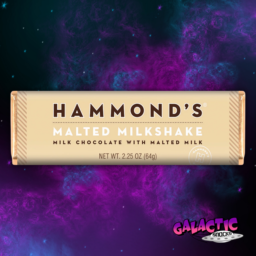 Hammond's Malted Milkshake Chocolate Bar - 2.25 oz - Galactic Snacks BuySnacksOnline.com