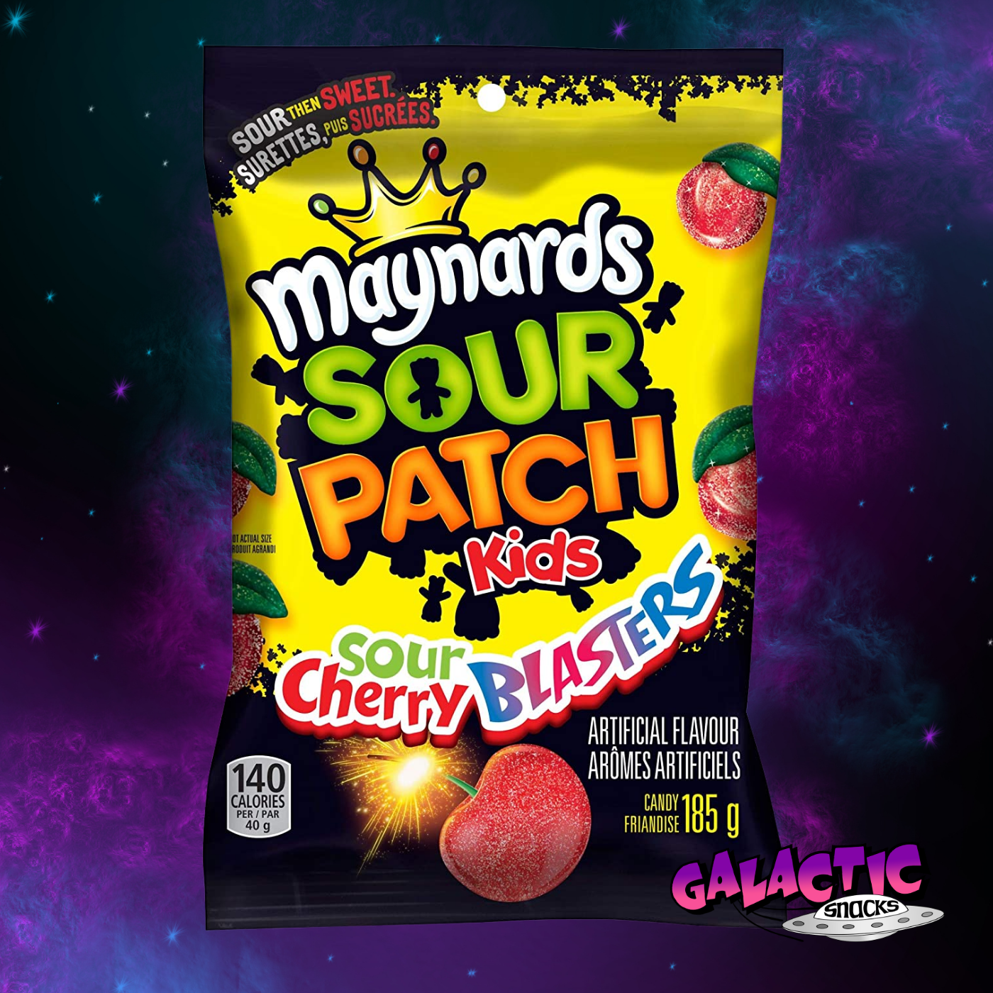 Sour Cherry Blasters gummy candy from Canada