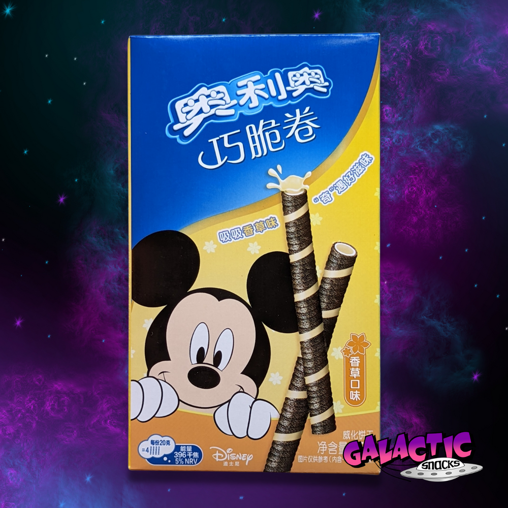 Oreo Wafer Rolls Vanilla - 55g (China) - Galactic Snacks BuySnacksOnline.com