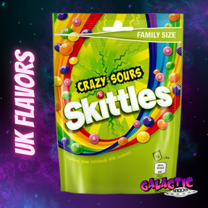 Skittles Crazy Sours - UK Flavors - 152g (United Kingdom) - Galactic Snacks BuySnacksOnline.com