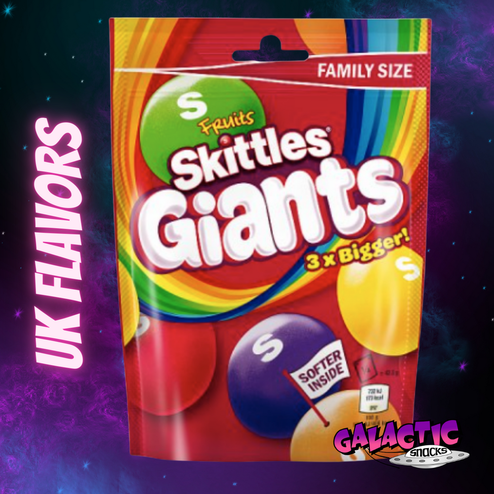 Skittles Giants - Share Pouch - 141g (United Kingdom) - Galactic Snacks BuySnacksOnline.com