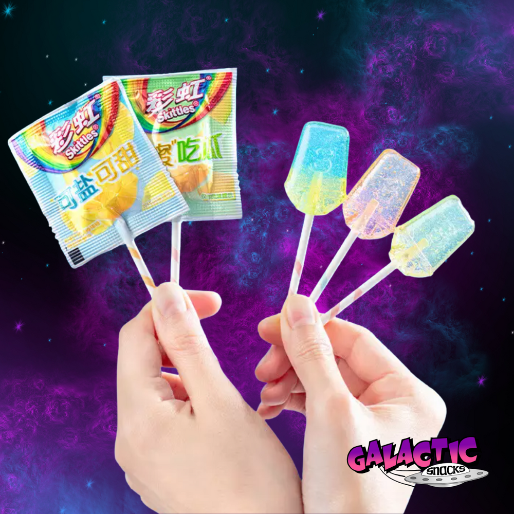
            
                Load image into Gallery viewer, Skittles Fruit Tea Lollipops - 54g (China) - Galactic Snacks BuySnacksOnline.com
            
        