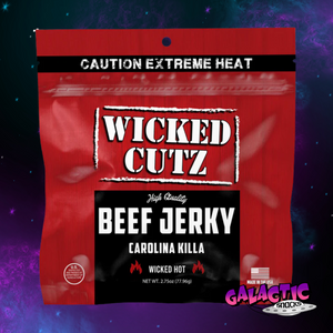 
            
                Load image into Gallery viewer, Wicked Cutz - Carolina Killa Beef Jerky - 2.75oz - Galactic Snacks BuySnacksOnline.com
            
        